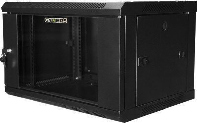 Серверный настенный шкаф 19 12U 600х600х635 GYDERS GDR-126060B, стеклянная дверь черный