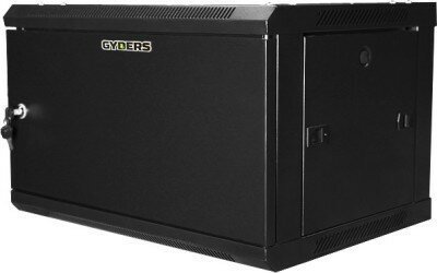 Шкаф 19 дюймов настенный для сервера 19" 15U 600х600х769 GYDERS GDR-156060BM, металлическая двери черный